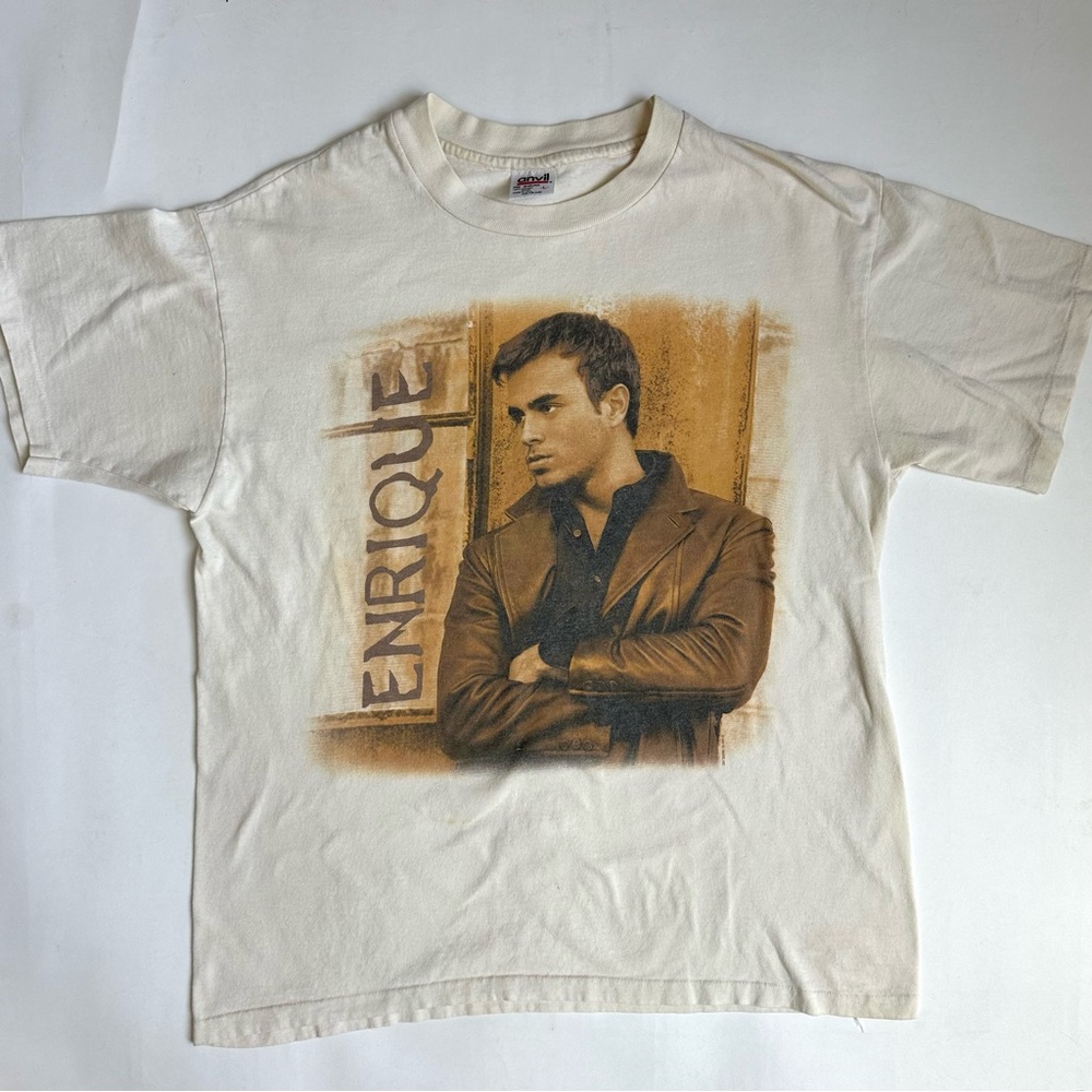 Vintage Enrique Iglesias Band Pop Latin Concert Tee Shirt L